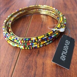 Avenue Beaded Plus Size Stacking Bangle Bracelets